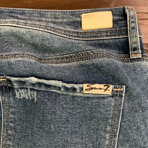 Gently Worn Seven 7 Limited Edition MidRise Stretch Novelty Ashbury Skinny Jeans - Picture 15 of 16